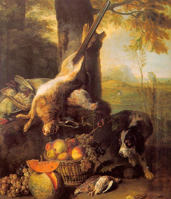 Francois Desportes Still Life with Dead Hare and Fruit Sweden oil painting art